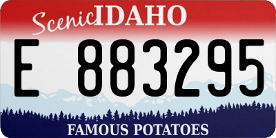 ID license plate E883295