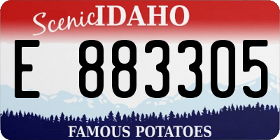 ID license plate E883305