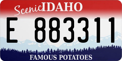 ID license plate E883311