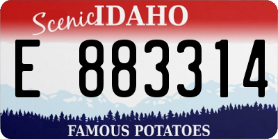 ID license plate E883314
