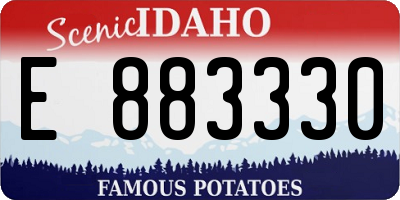 ID license plate E883330