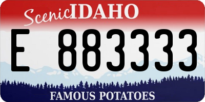 ID license plate E883333