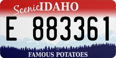 ID license plate E883361