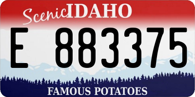 ID license plate E883375