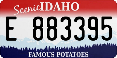 ID license plate E883395