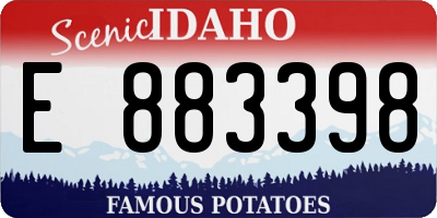 ID license plate E883398
