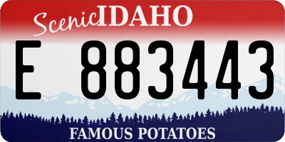 ID license plate E883443