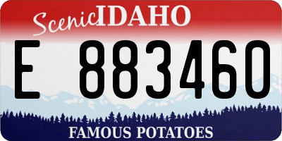 ID license plate E883460