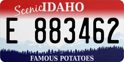 ID license plate E883462