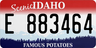 ID license plate E883464