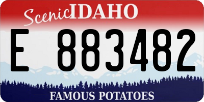 ID license plate E883482