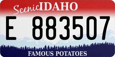 ID license plate E883507