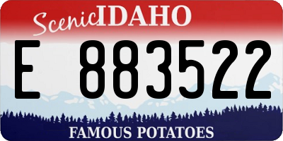 ID license plate E883522