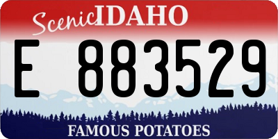 ID license plate E883529
