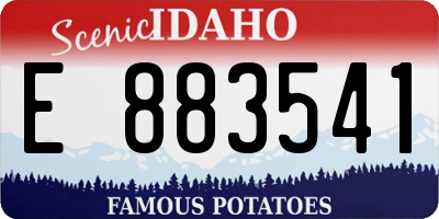 ID license plate E883541