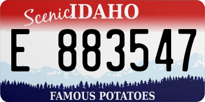 ID license plate E883547