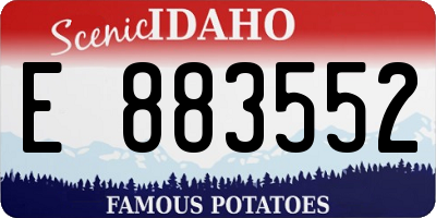 ID license plate E883552