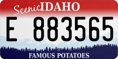 ID license plate E883565