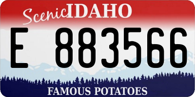 ID license plate E883566