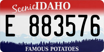 ID license plate E883576