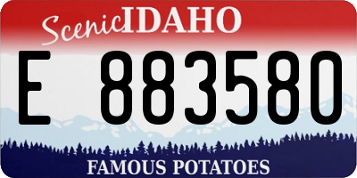 ID license plate E883580