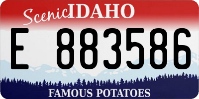ID license plate E883586