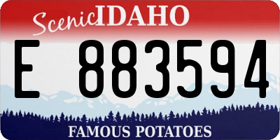 ID license plate E883594
