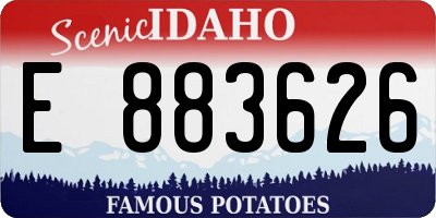ID license plate E883626