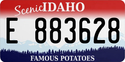 ID license plate E883628