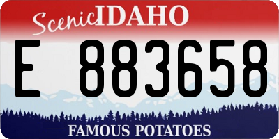 ID license plate E883658