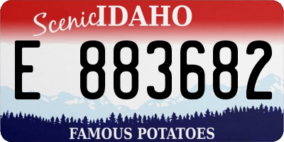 ID license plate E883682