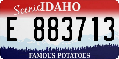 ID license plate E883713