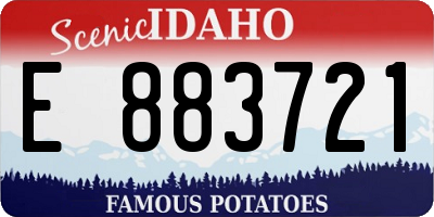 ID license plate E883721