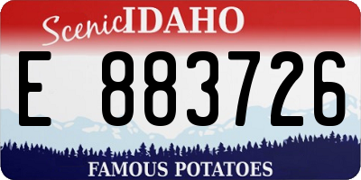 ID license plate E883726
