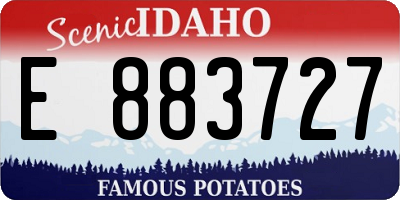 ID license plate E883727