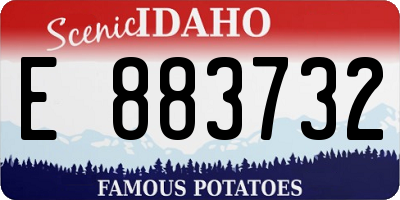 ID license plate E883732
