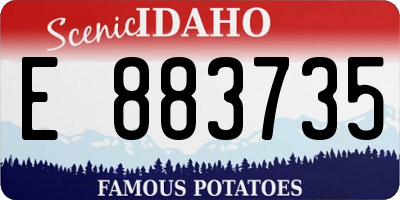 ID license plate E883735