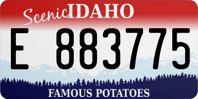 ID license plate E883775