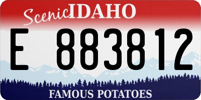 ID license plate E883812