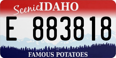ID license plate E883818