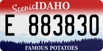 ID license plate E883830