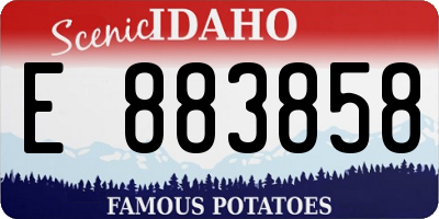 ID license plate E883858