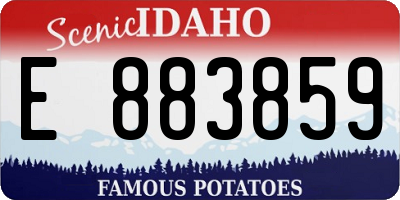 ID license plate E883859