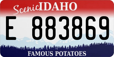 ID license plate E883869
