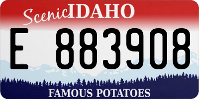ID license plate E883908