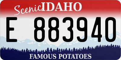 ID license plate E883940