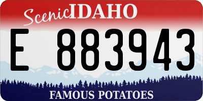 ID license plate E883943