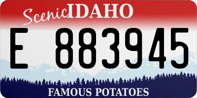 ID license plate E883945