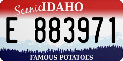 ID license plate E883971