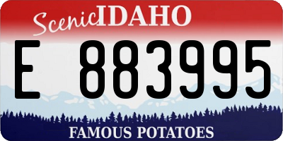 ID license plate E883995
